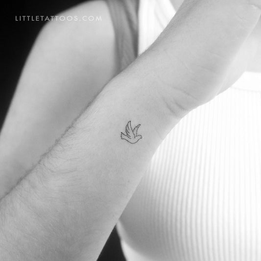 Tatuaje temporal de paloma pequeña - Juego de 3