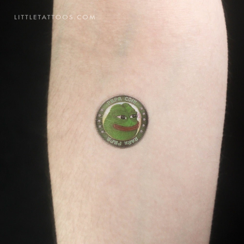 Pepecoin Temporary Tattoo - Set of 3