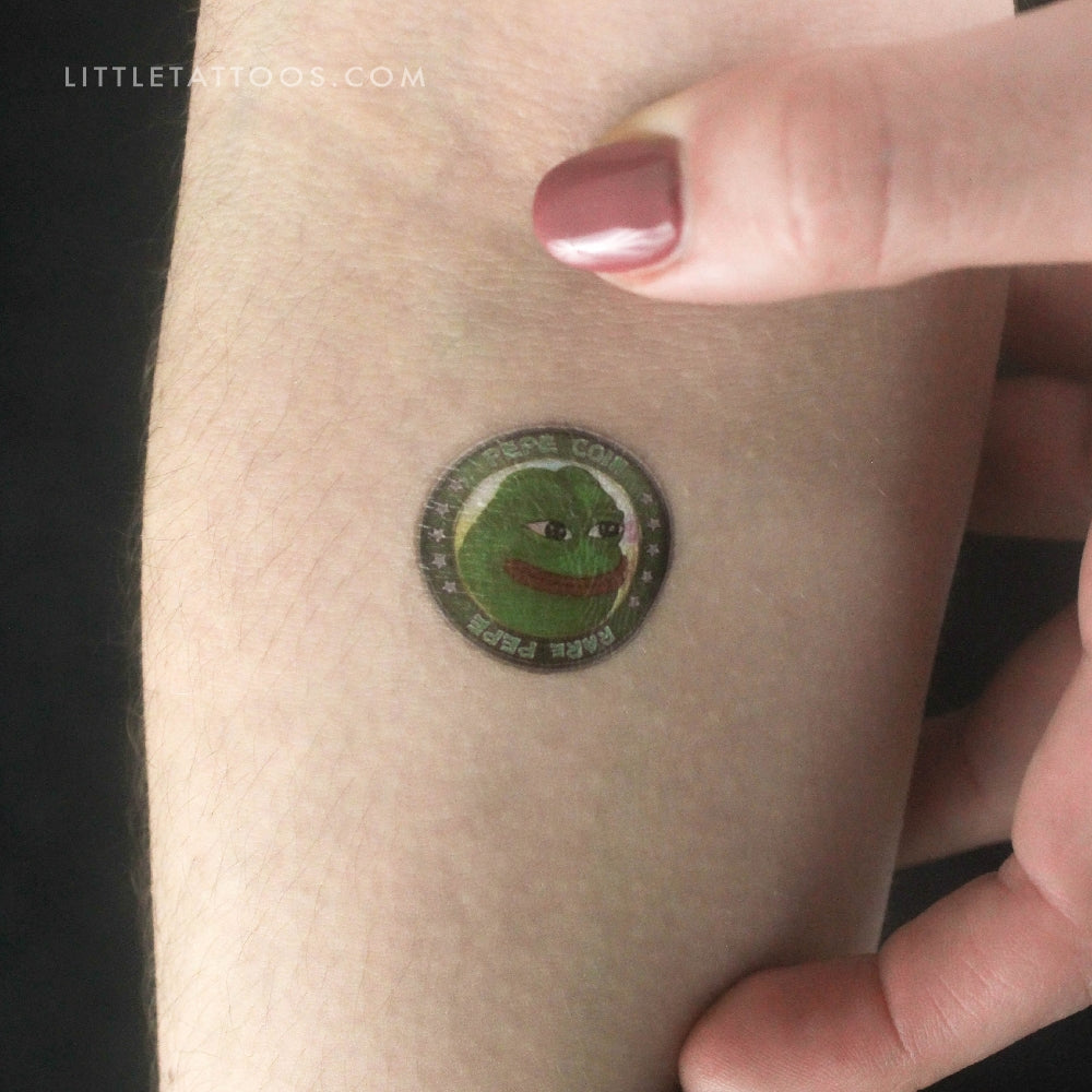 Pepecoin Temporary Tattoo - Set of 3