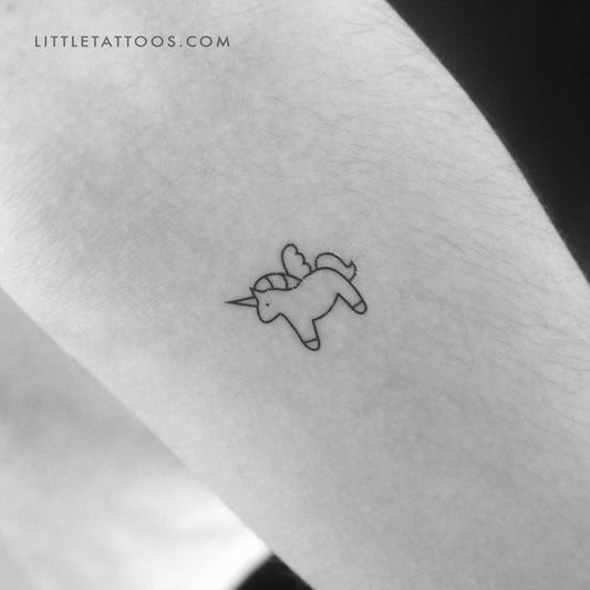 Minimalist Unicorn Temporary Tattoo - Set of 3