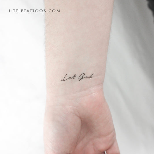 Let God Temporary Tattoo - Set of 3