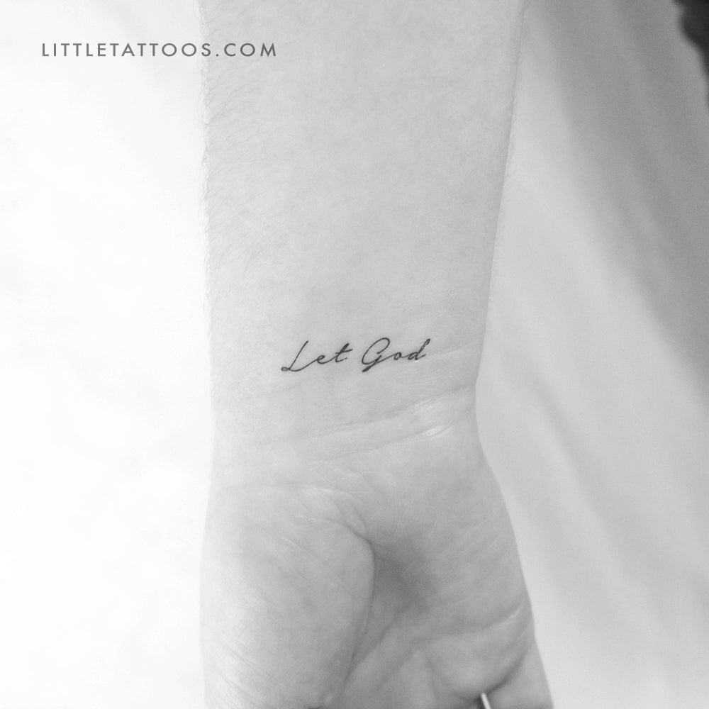 Tatuaje temporal "Let God" - Juego de 3