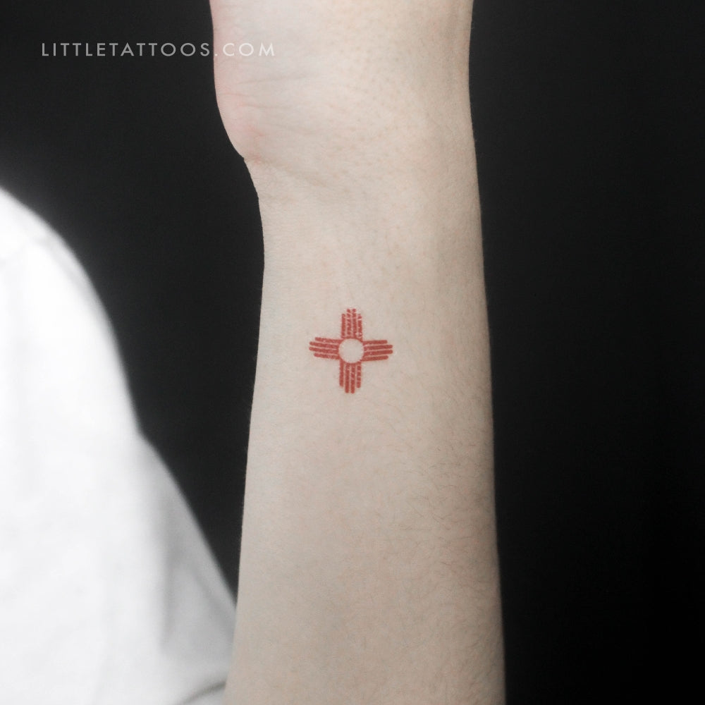 Tatuaje temporal pequeño del sol de Nuevo México (juego de 3)