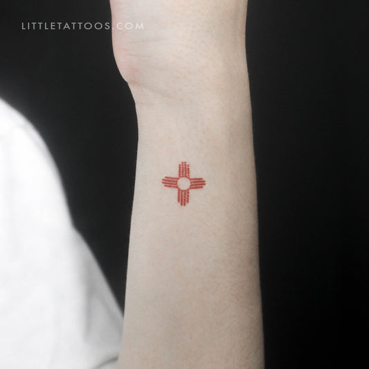 Tatuaje temporal pequeño del sol de Nuevo México (juego de 3)