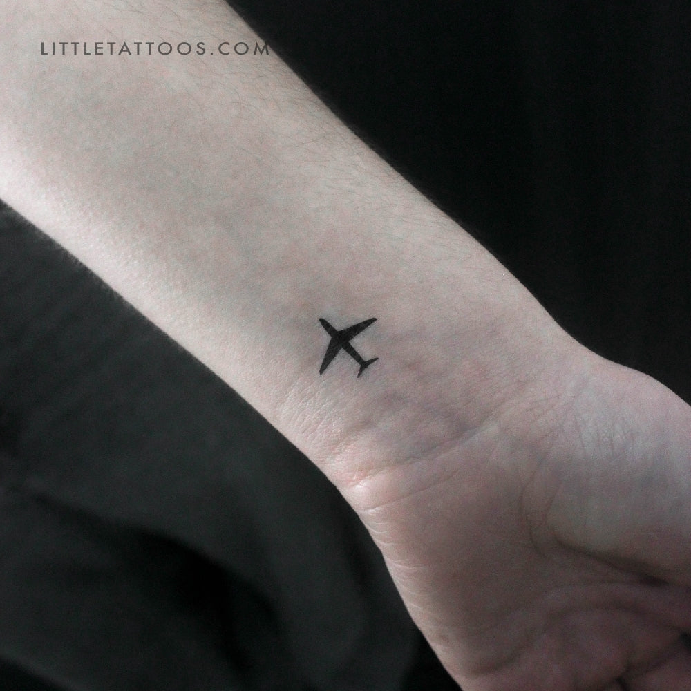 Small Airplane Temporary Tattoo - Set of 3