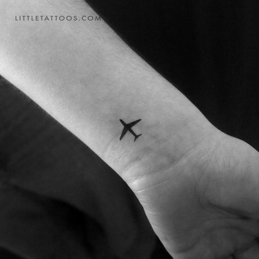 Small Airplane Temporary Tattoo - Set of 3