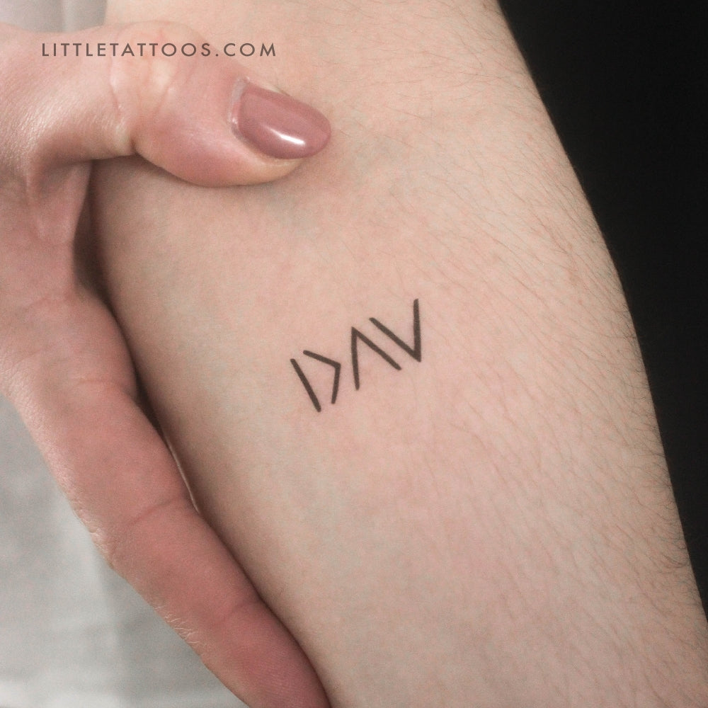 I Am Greater Than My Highs and Lows Symbol Temporary Tattoo - Set of 3