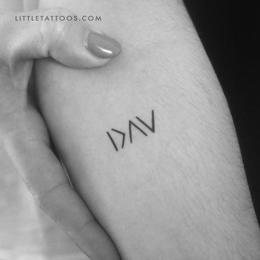 I Am Greater Than My Highs and Lows Symbol Temporary Tattoo - Set of 3