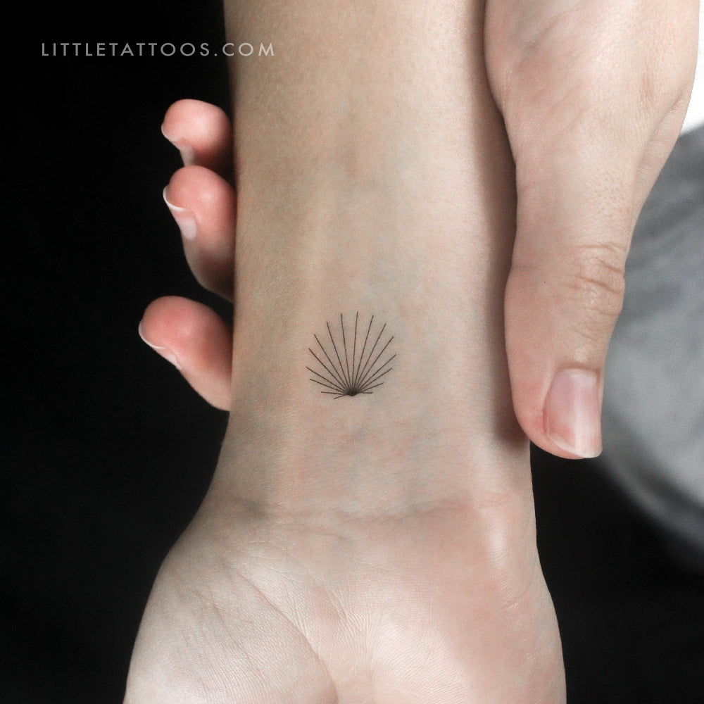 Tatuaje temporal de concha minimalista diminuta - Juego de 3