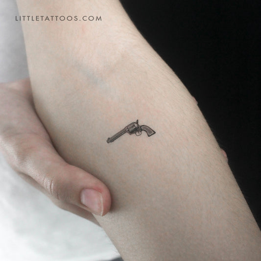 Tatuaje temporal de revólver - Juego de 3