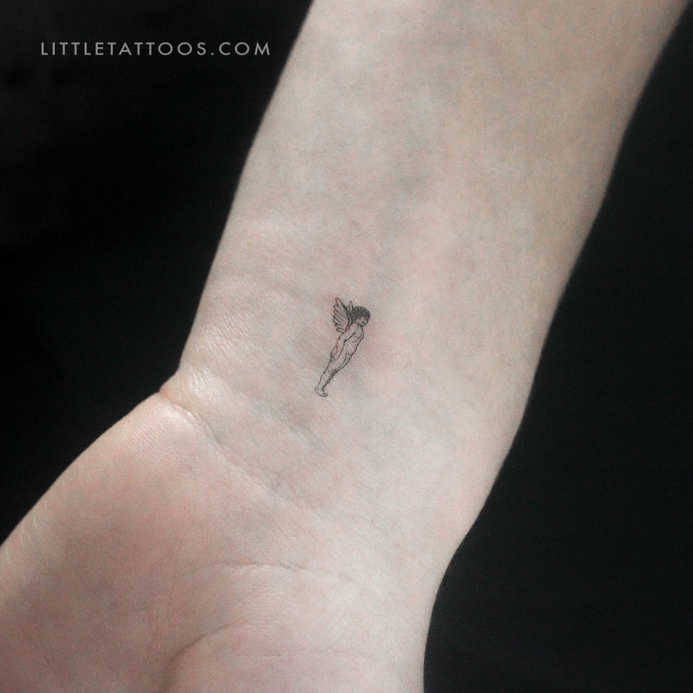 Tatuaje temporal de ángel pequeño - Juego de 3