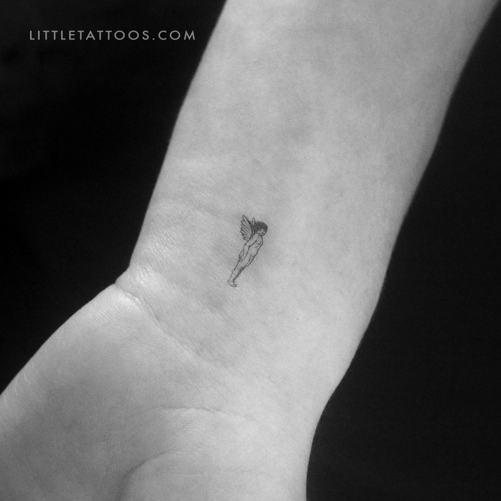 Tatuaje temporal de ángel pequeño - Juego de 3