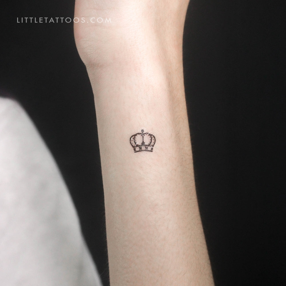 Tatuaje temporal de corona de reina pequeña (juego de 3)