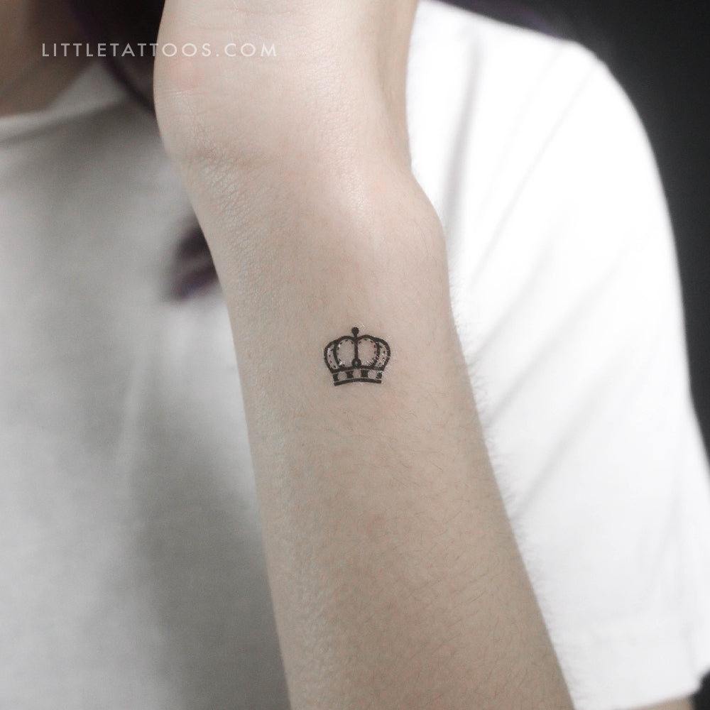Tatuaje temporal de corona de reina pequeña (juego de 3)