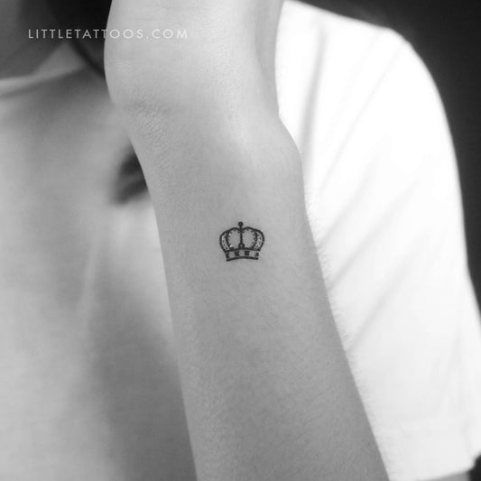 Tatuaje temporal de corona de reina pequeña (juego de 3)