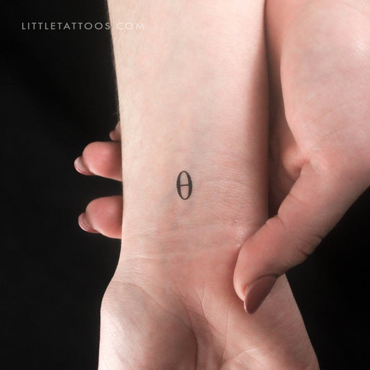 Tatuaje temporal Theta θ - Juego de 3