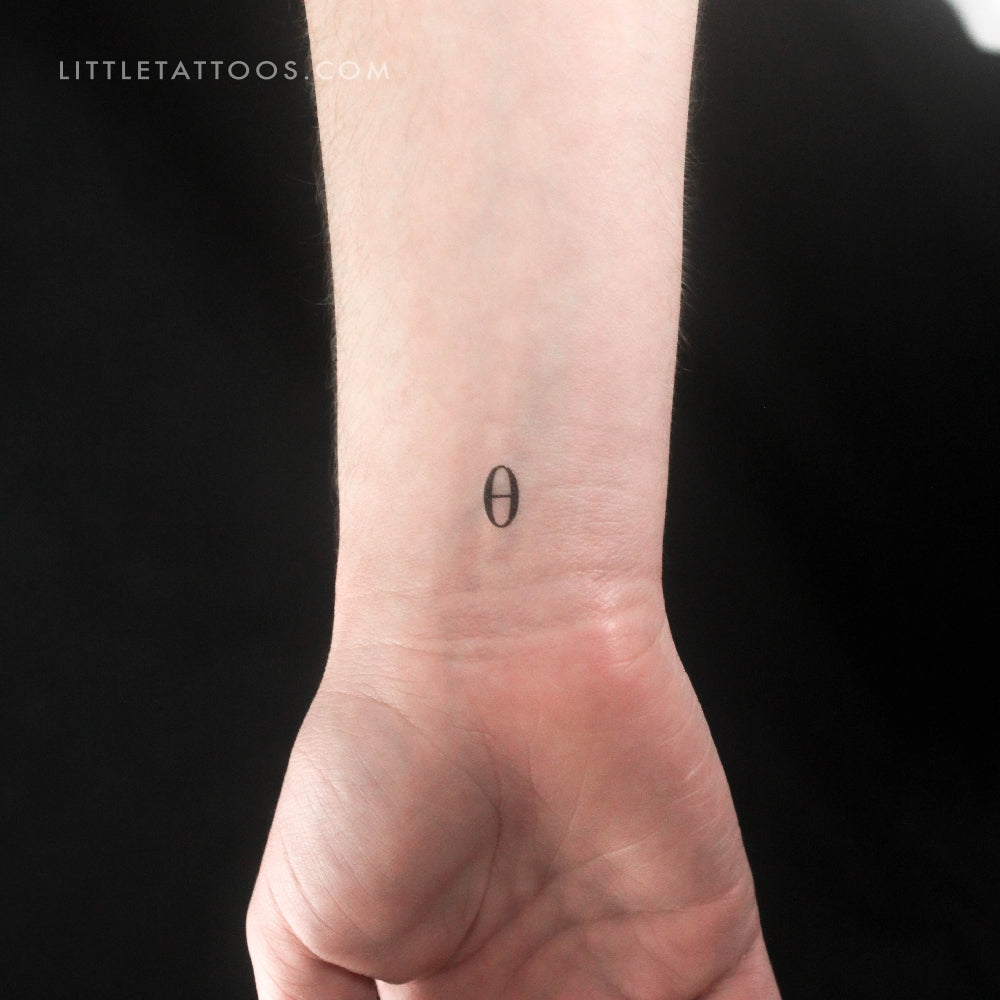 Tatuaje temporal Theta θ - Juego de 3