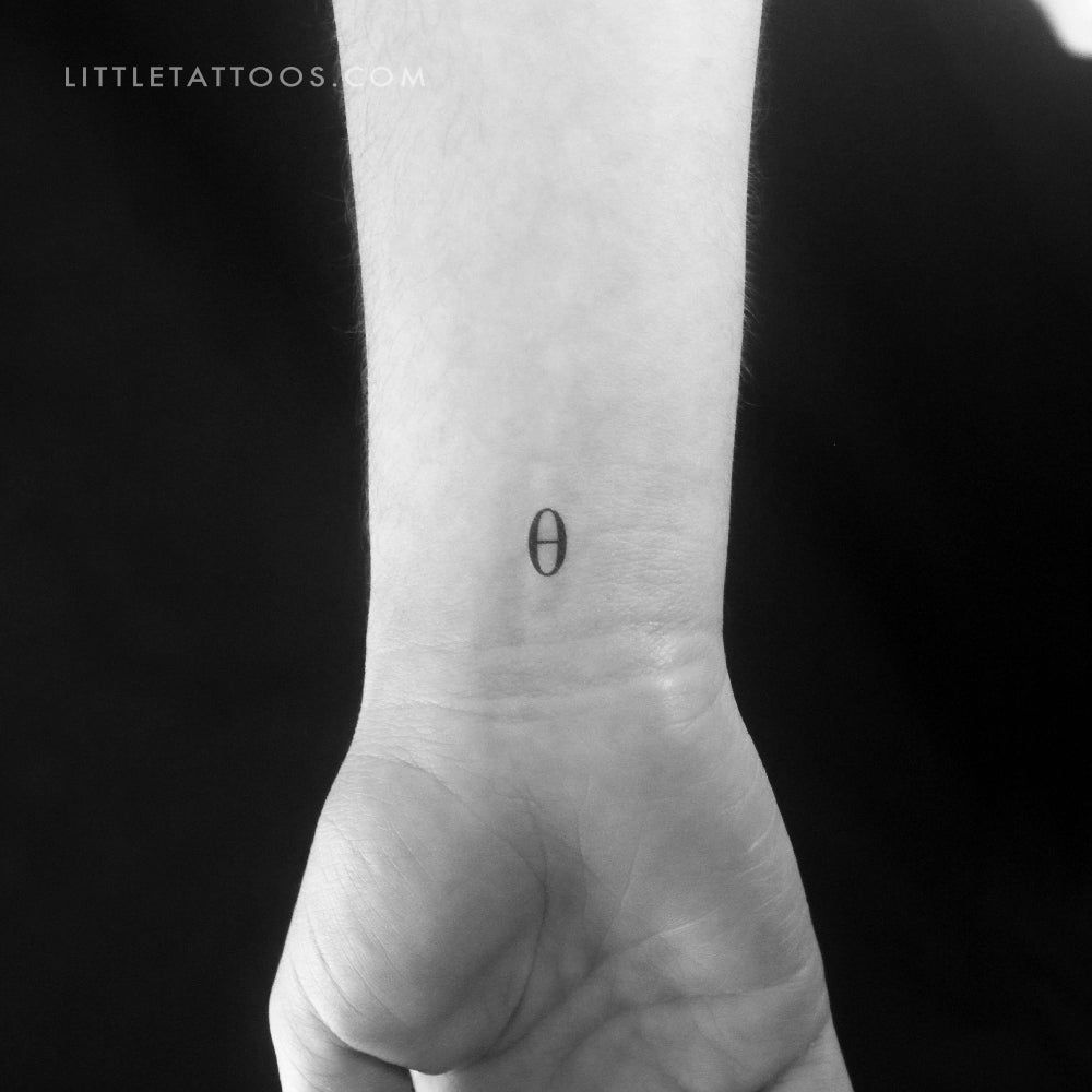 Tatuaje temporal Theta θ - Juego de 3