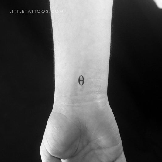 Tatuaje temporal Theta θ - Juego de 3