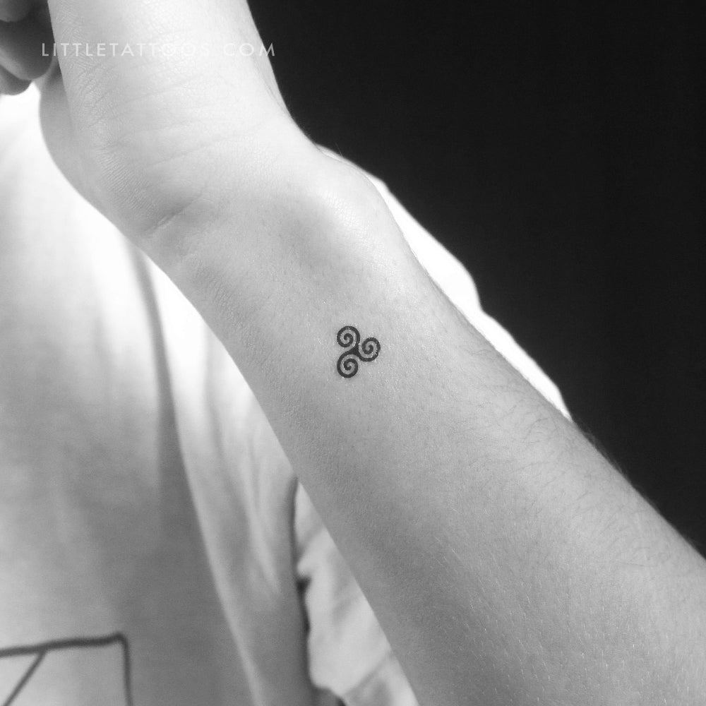 Tiny Triskele Temporary Tattoo - Set of 3