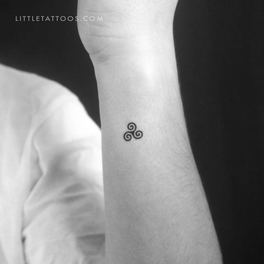 Tiny Triskele Temporary Tattoo - Set of 3