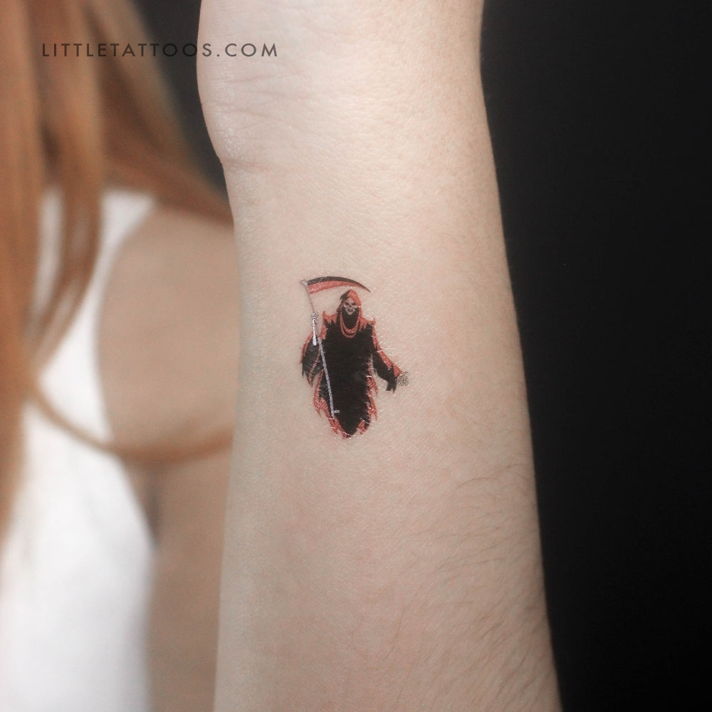 Grim Reaper Temporary Tattoo - Set of 3