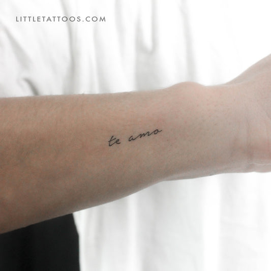 Te Amo Temporary Tattoo - Set of 3