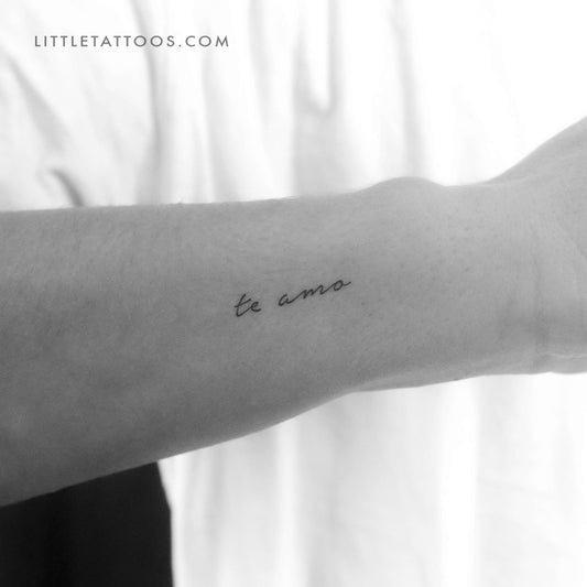 Te Amo Temporary Tattoo - Set of 3