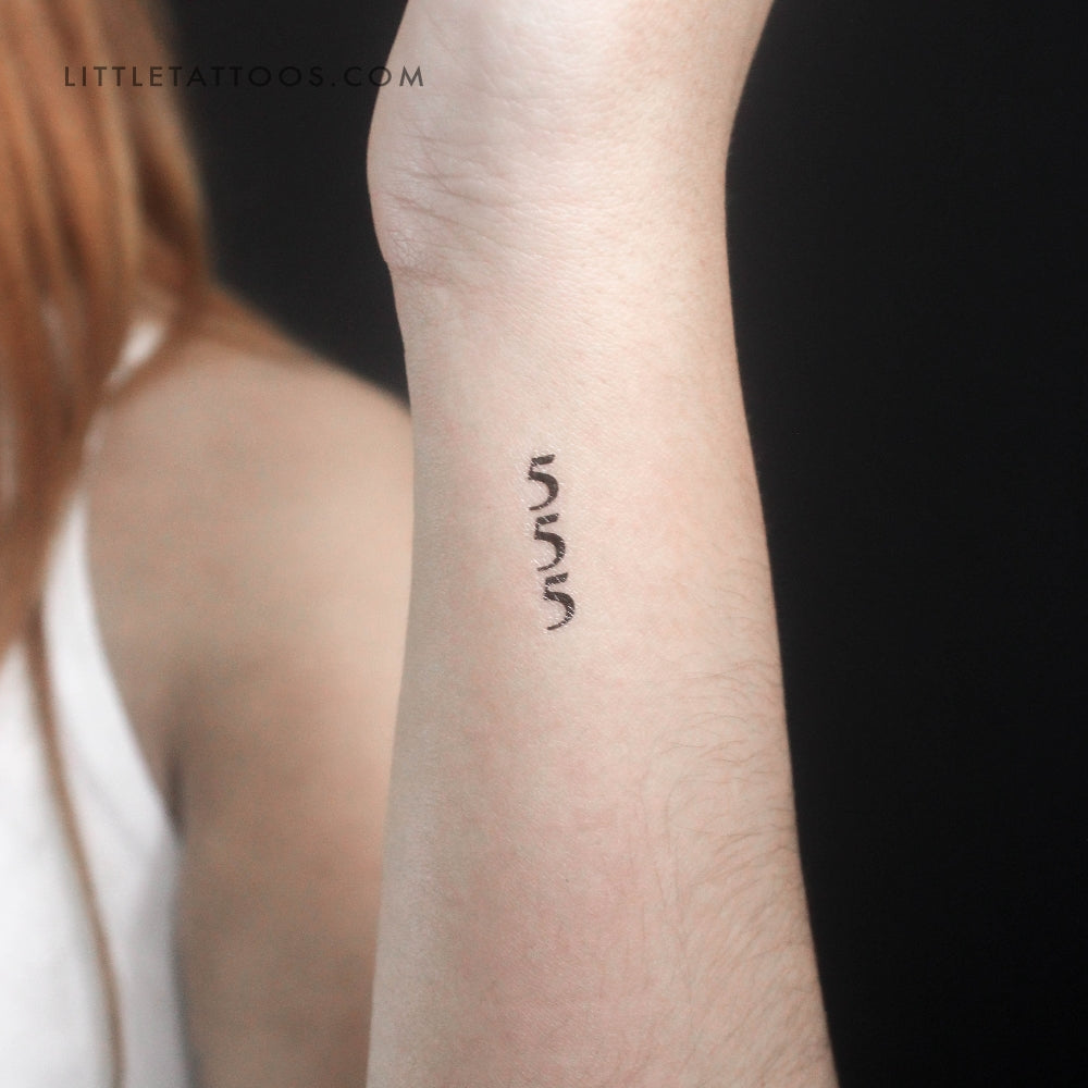Vertical 555 Temporary Tattoo - Set of 3