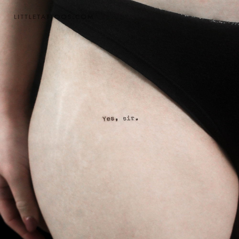 Yes, Sir Temporary Tattoo - Set of 3