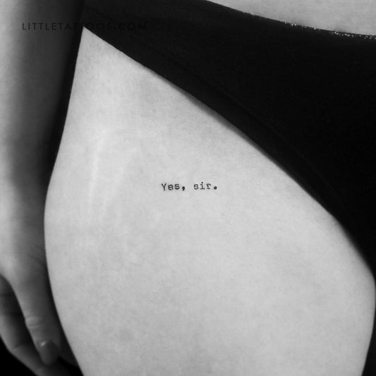 Tatuaje temporal "Sí, señor" - Juego de 3