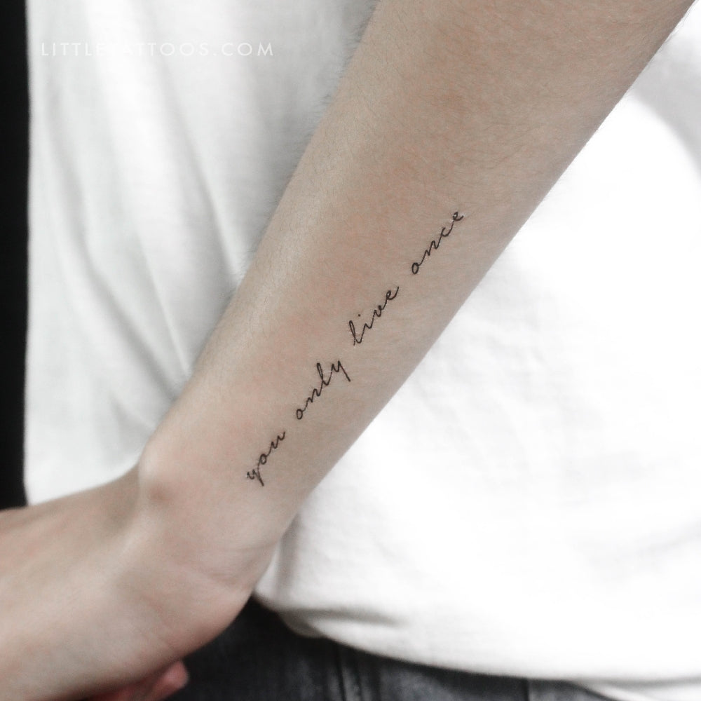 You Only Live Once Temporary Tattoo - Set of 3