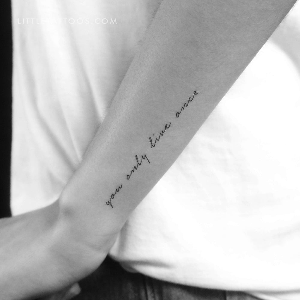 You Only Live Once Temporary Tattoo - Set of 3