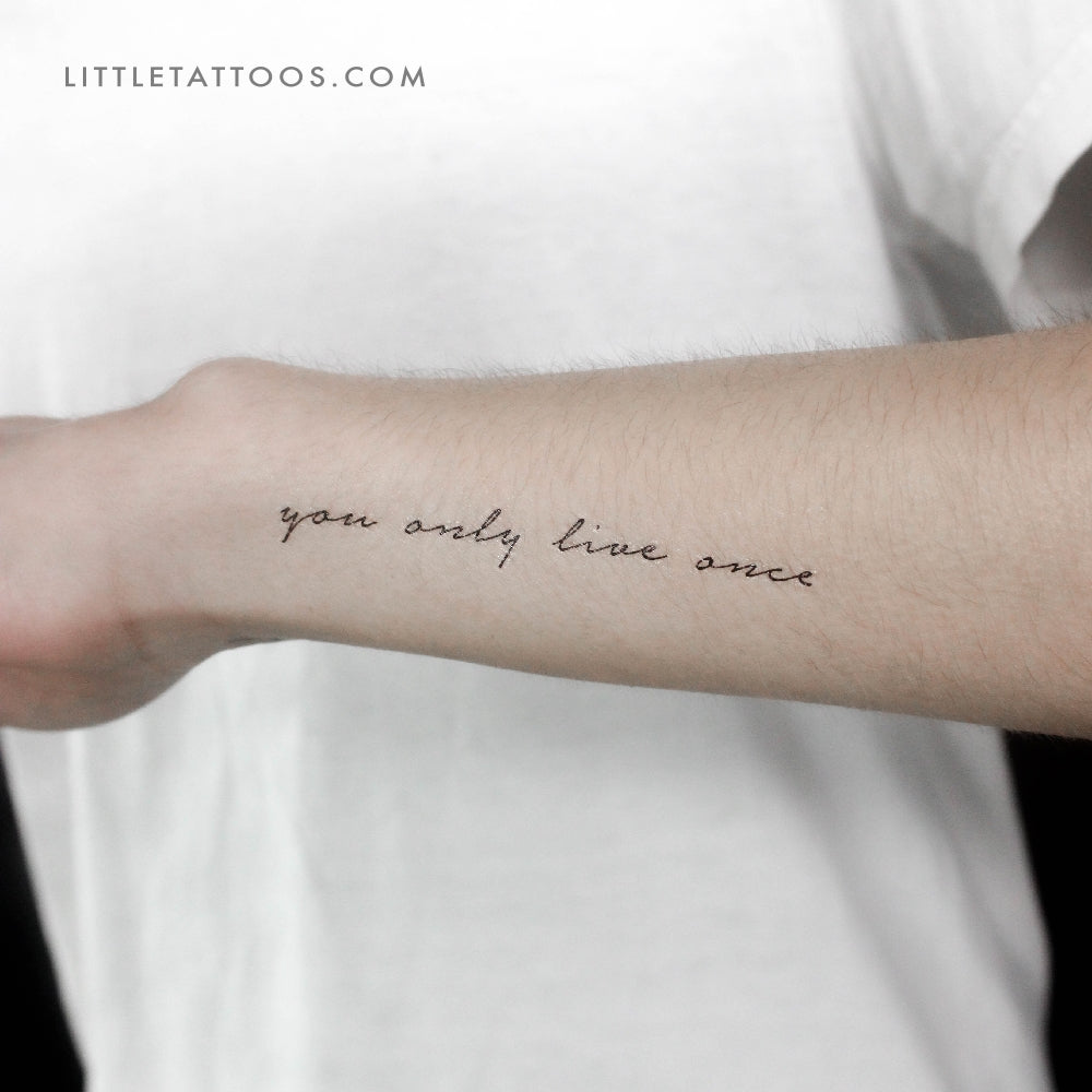 You Only Live Once Temporary Tattoo - Set of 3