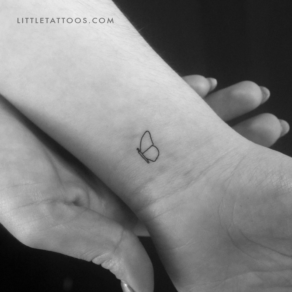 Right Butterfly Wing Temporary Tattoo (Set of 3)