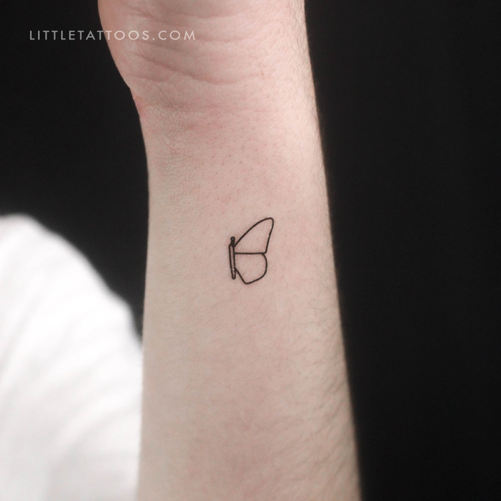 Right Butterfly Wing Temporary Tattoo (Set of 3)