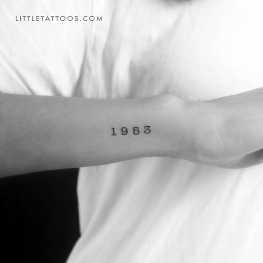Tatuaje temporal del año de nacimiento 1953 (juego de 3)
