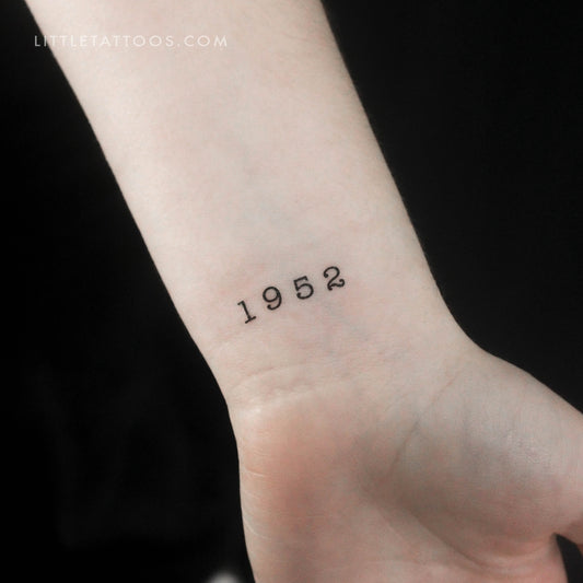 Tatuaje temporal del año de nacimiento 1952 - Juego de 3