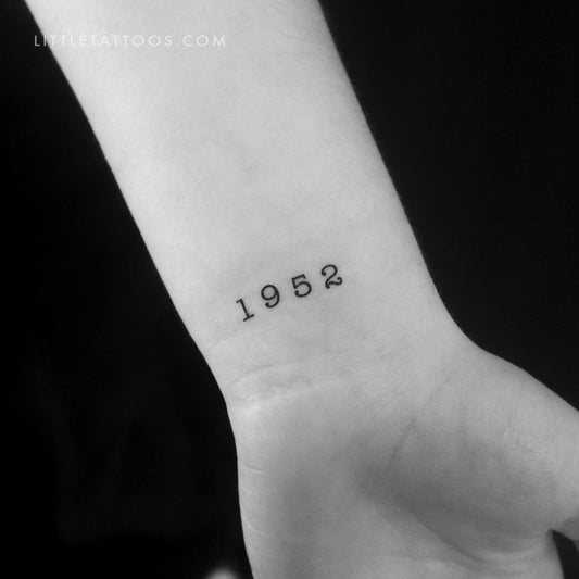 Tatuaje temporal del año de nacimiento 1952 - Juego de 3