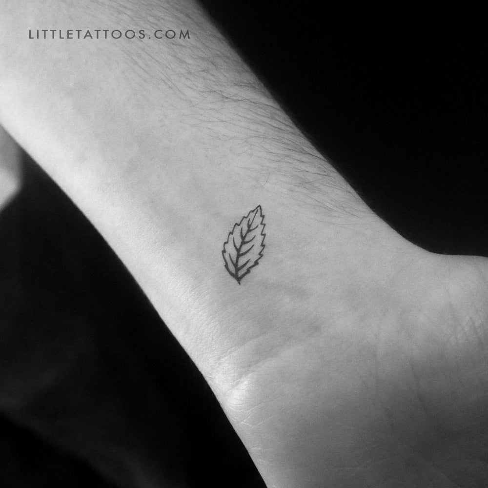 Mint Leaf Temporary Tattoo - Set of 3