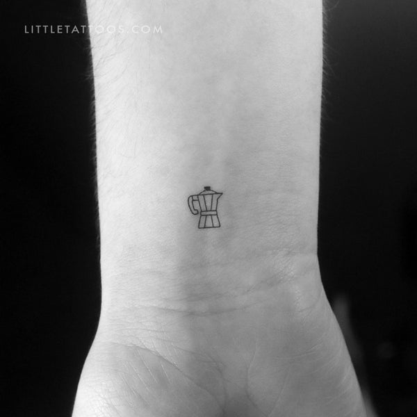 Tiny Moka Pot Temporary Tattoo - Set of 3