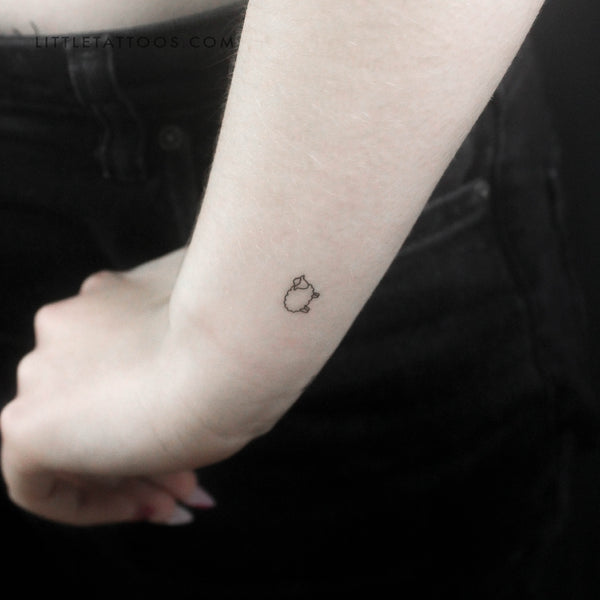 Tiny Sheep Temporary Tattoo - Set of 3