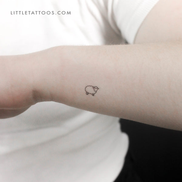 Tiny Sheep Temporary Tattoo - Set of 3