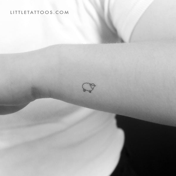 Tiny Sheep Temporary Tattoo - Set of 3