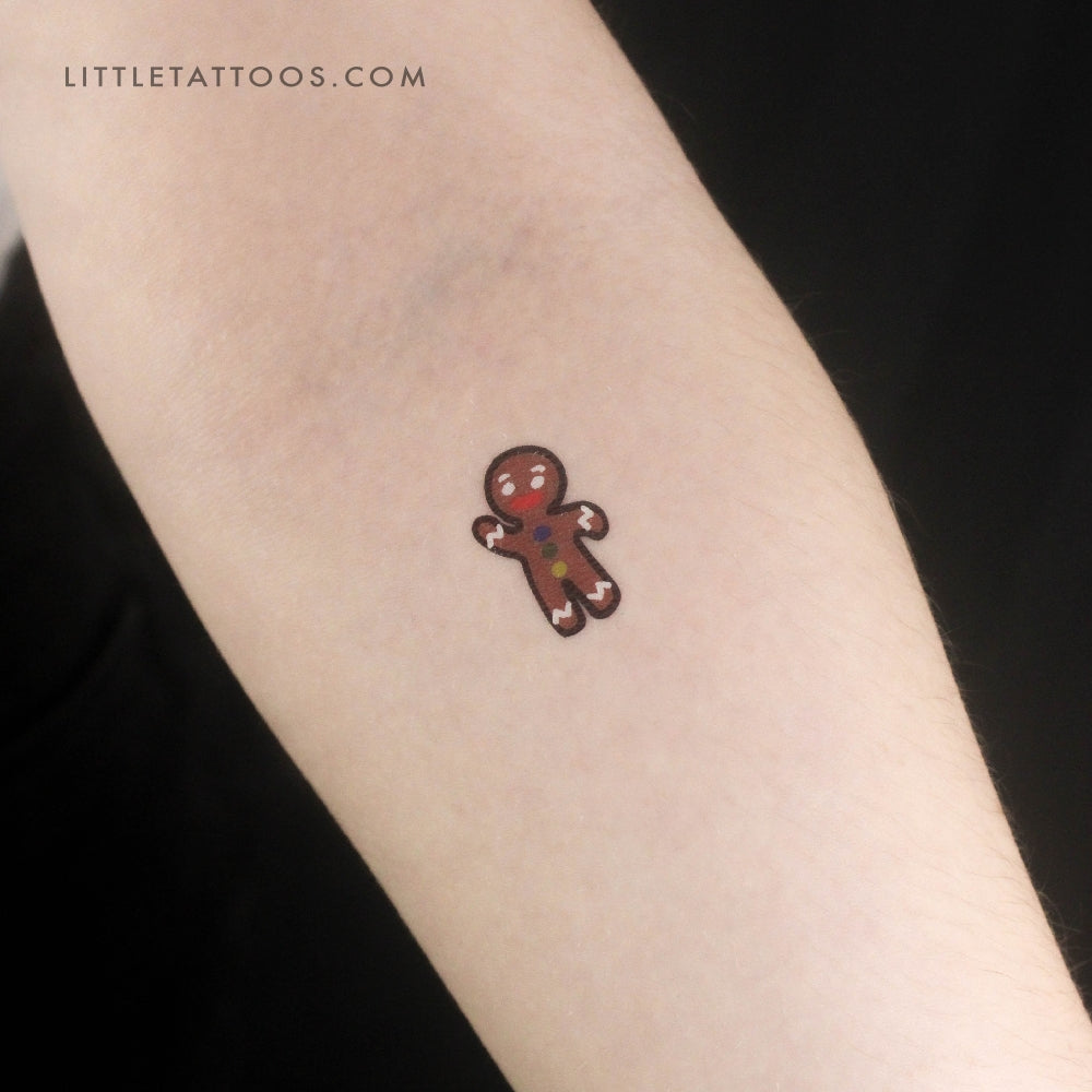 Gingerbread Temporary Tattoo - Set of 3