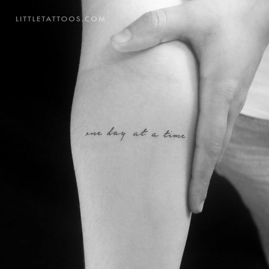 One Day At A Time Temporary Tattoo - Set of 3