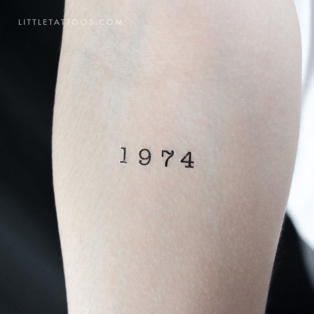Tatuaje temporal del año de nacimiento 1974 (juego de 3)