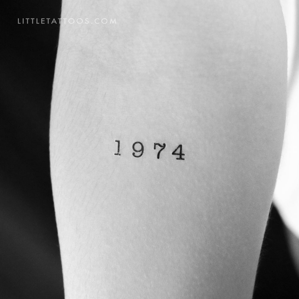 Tatuaje temporal del año de nacimiento 1974 (juego de 3)