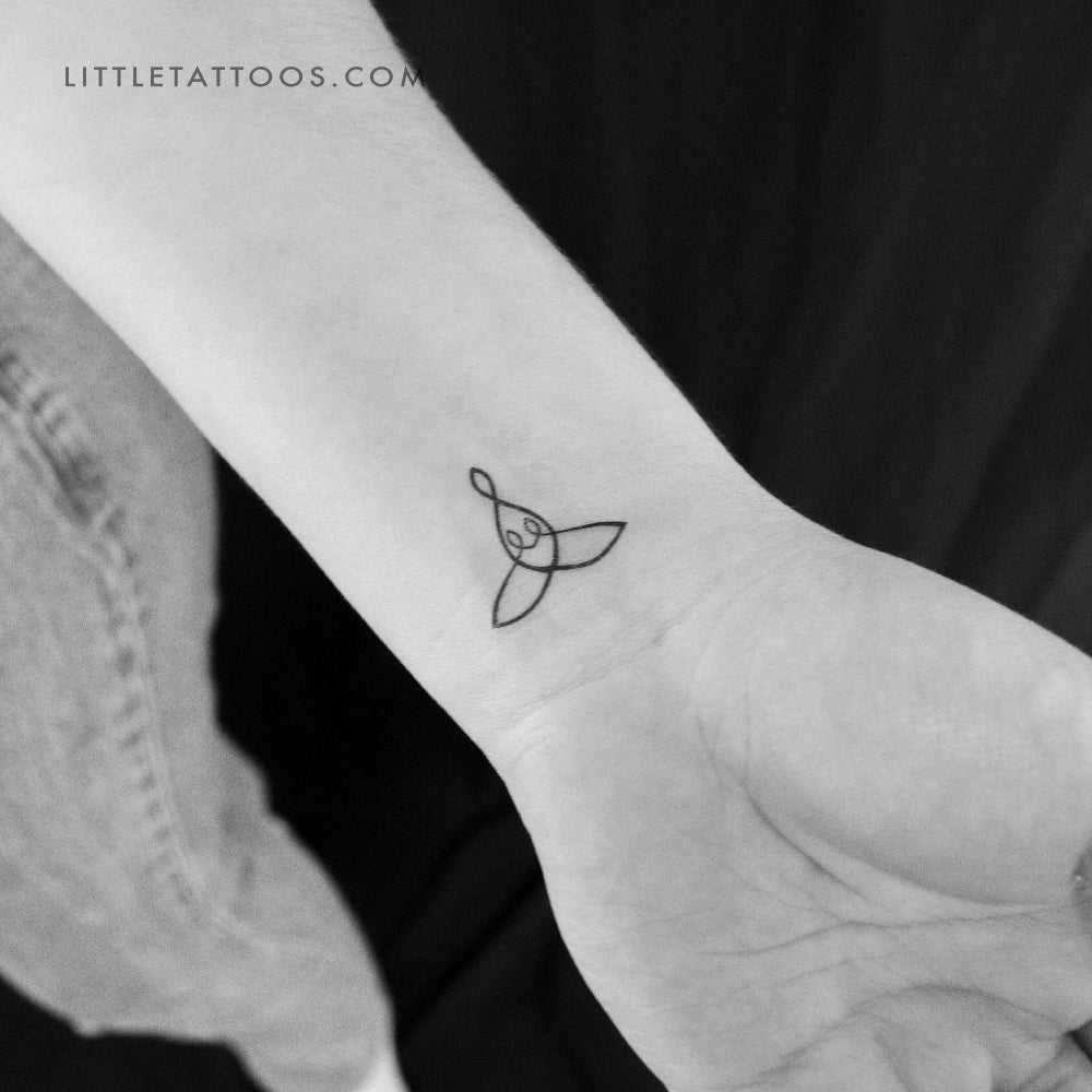 Mother And Two Children Symbol Temporary Tattoo - Set of 3