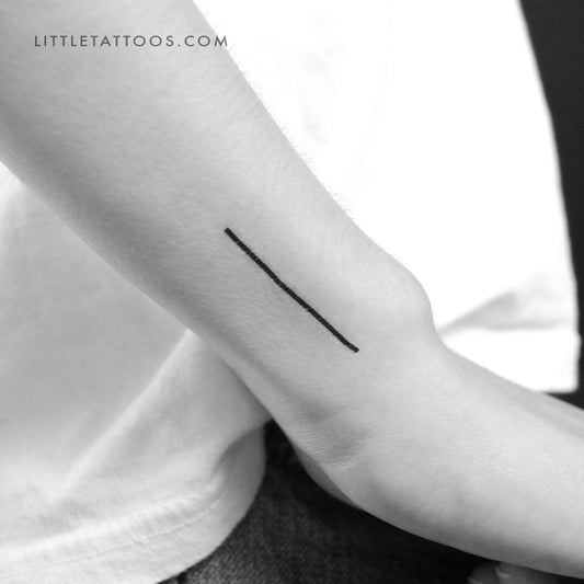 34mm Line Temporary Tattoo - Set of 3